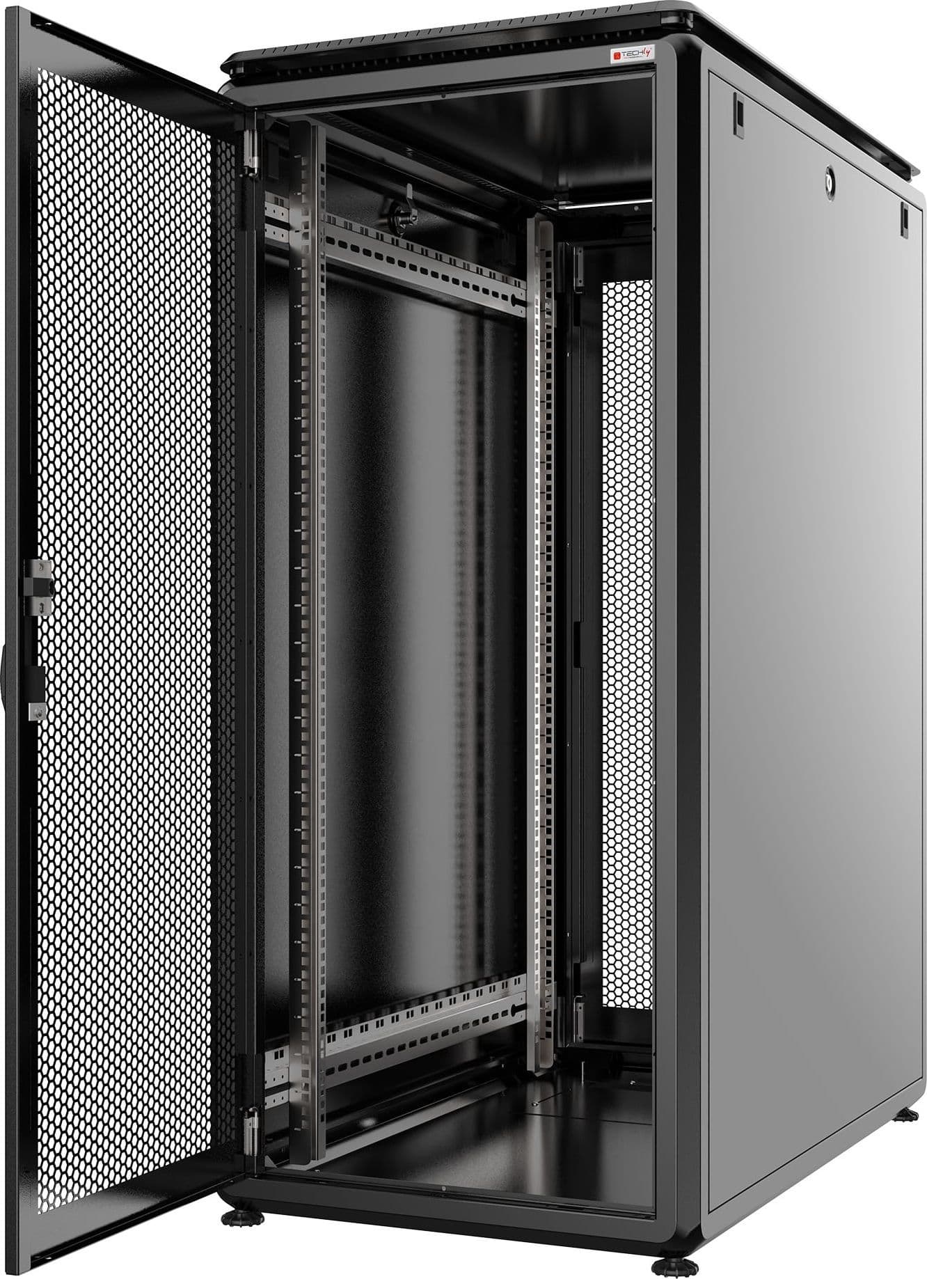 Armadio Server Rack 19'' 800x1200 42U Nero Porta Grigliata serie Evolution Ventilato - 2