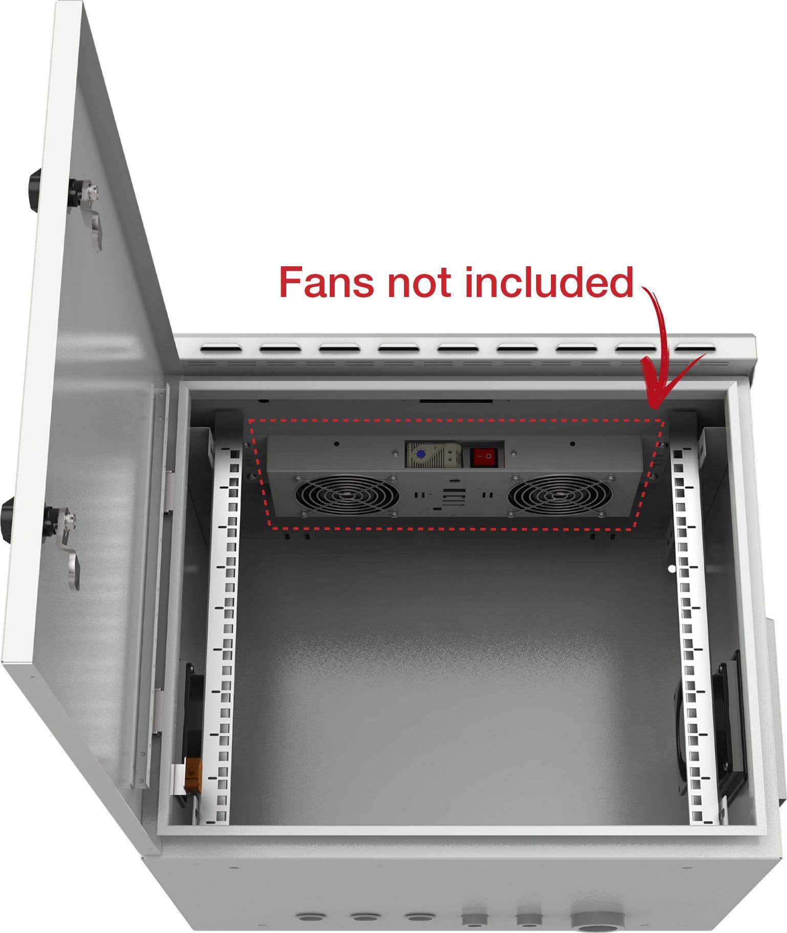 Armadio Rack 19'' a Parete 12U Grigio IP55 Porta Cieca prof. 600 mm - 9