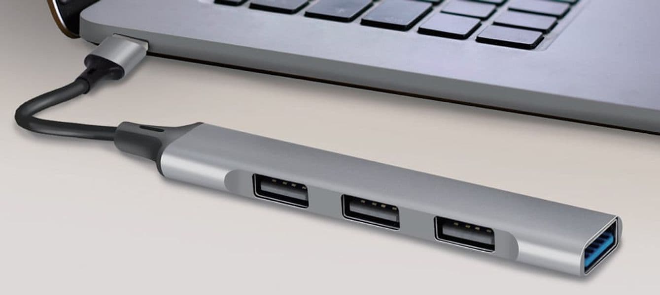 Hub USB 3.2 Gen1 Ultra Slim a 4 Porte Ingresso USB-A - 3
