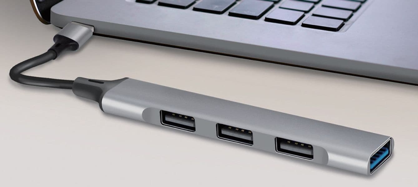 Hub USB 3.2 Gen1 Ultra Slim a 4 Porte Ingresso USB-A - 8