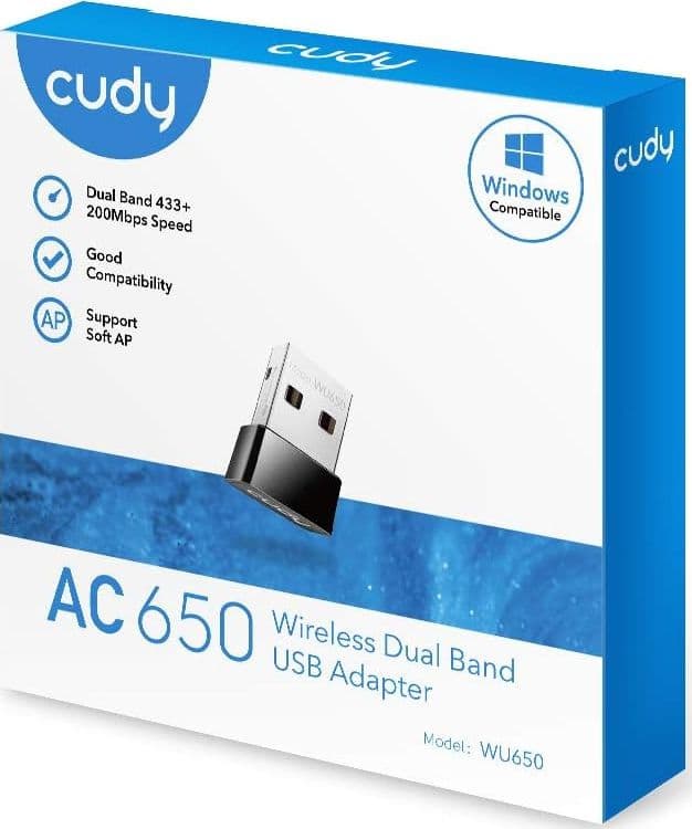 Nano Adattatore USB WiFi Dual Band 650Mbps per PC con Modalit&agrave SoftAP, WU650 - 2