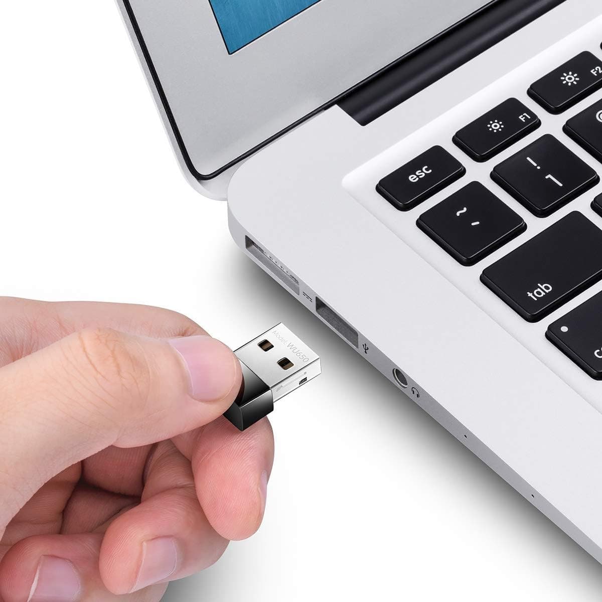 Nano Adattatore USB WiFi Dual Band 650Mbps per PC con Modalit&agrave SoftAP, WU650 - 5