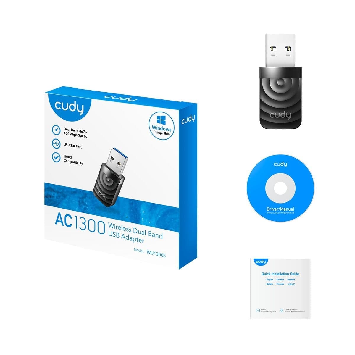 Adattatore USB Wi-Fi AC1300, WU1300S - 2