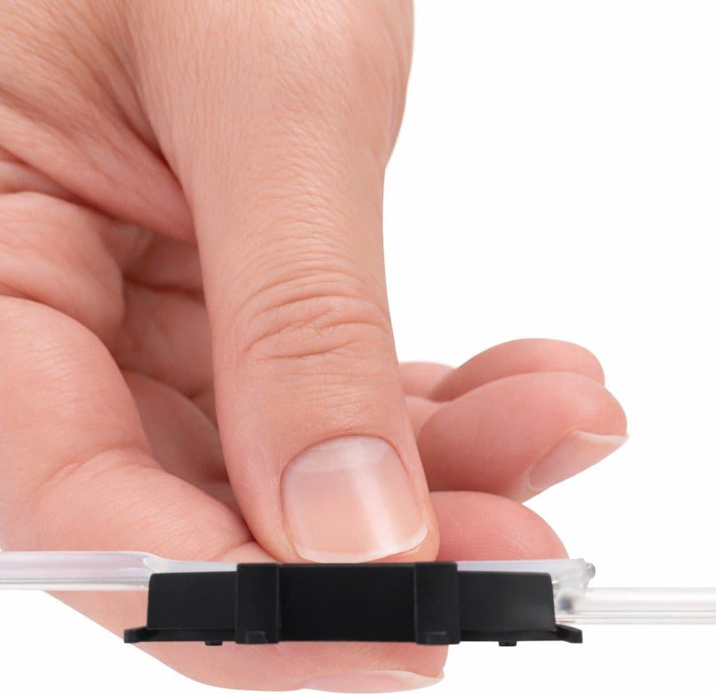 Supporto a Pettine per 12 Giunti in Fibra Ottica Termoretraibili, Nero - 3