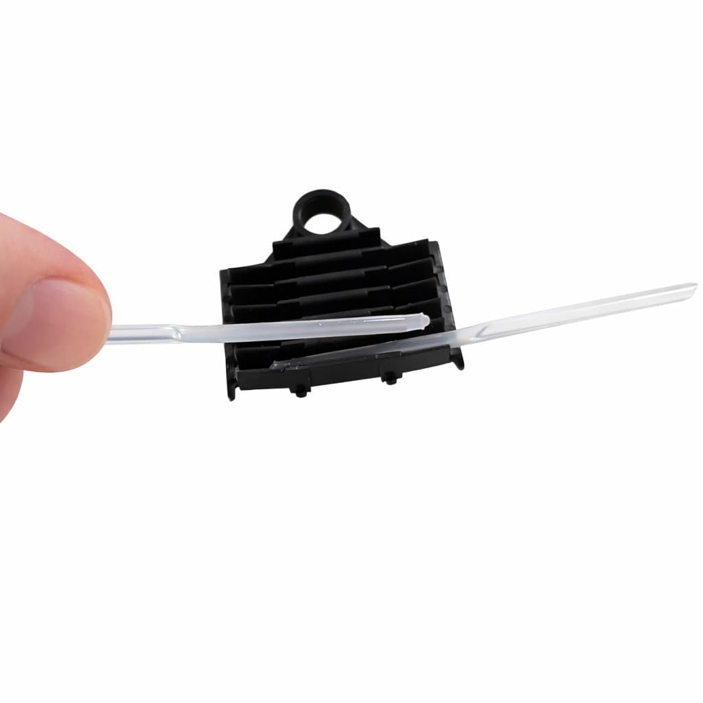 Supporto a Pettine per 12 Giunti in Fibra Ottica Termoretraibili, Nero - 8