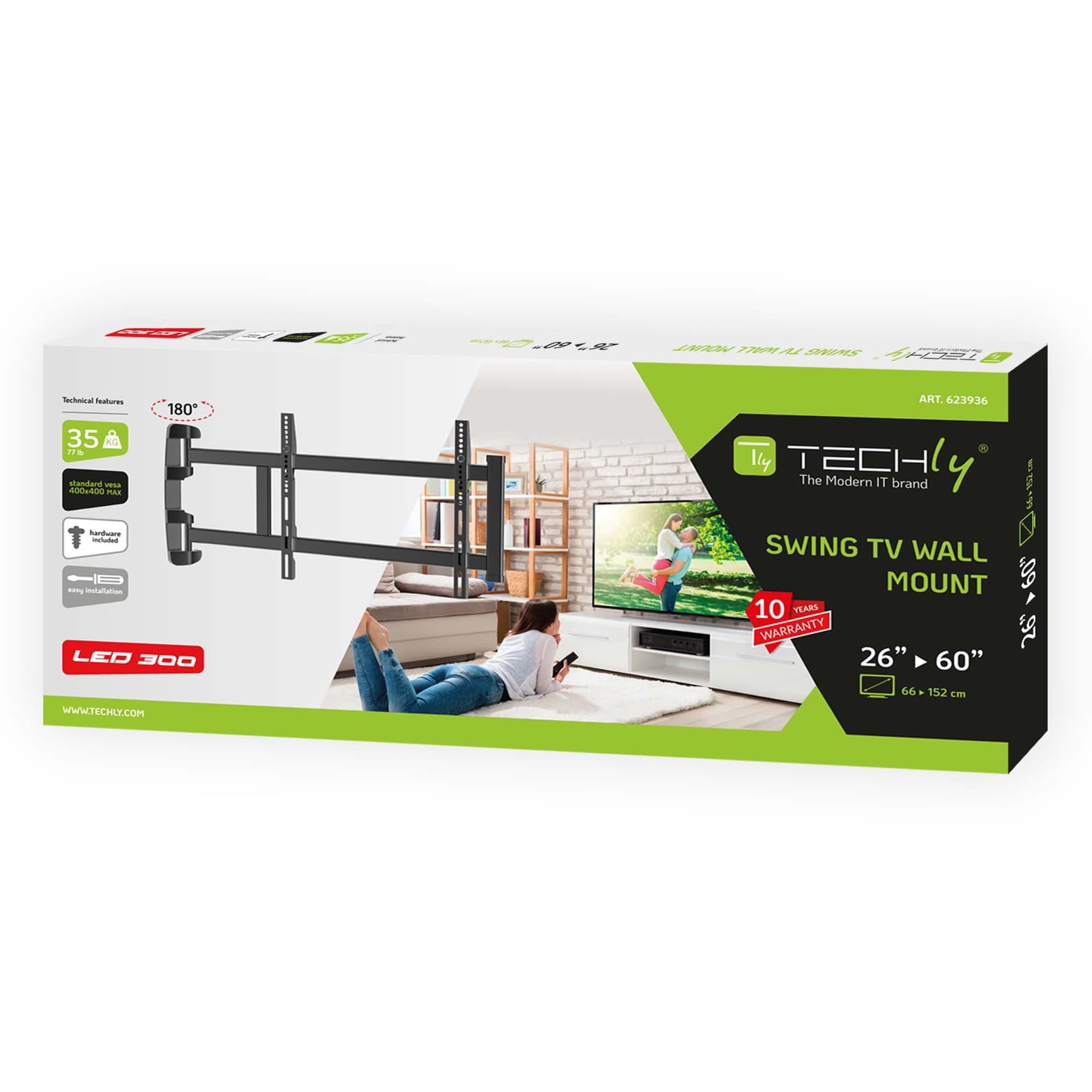 Supporto TV Universale da Parete Orientabile per TV 26-60'' - 2