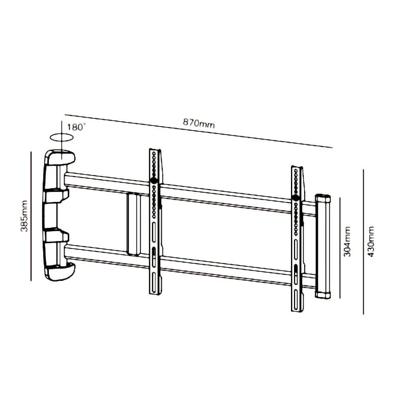 Supporto TV Universale da Parete Orientabile per TV 26-60'' - 3