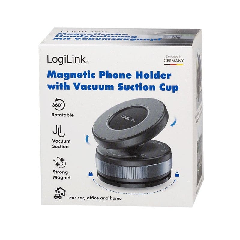 Supporto Magnetico per Smartphone con Chiusura a Rotazione e Ventosa, Nero/Bronzo - 2