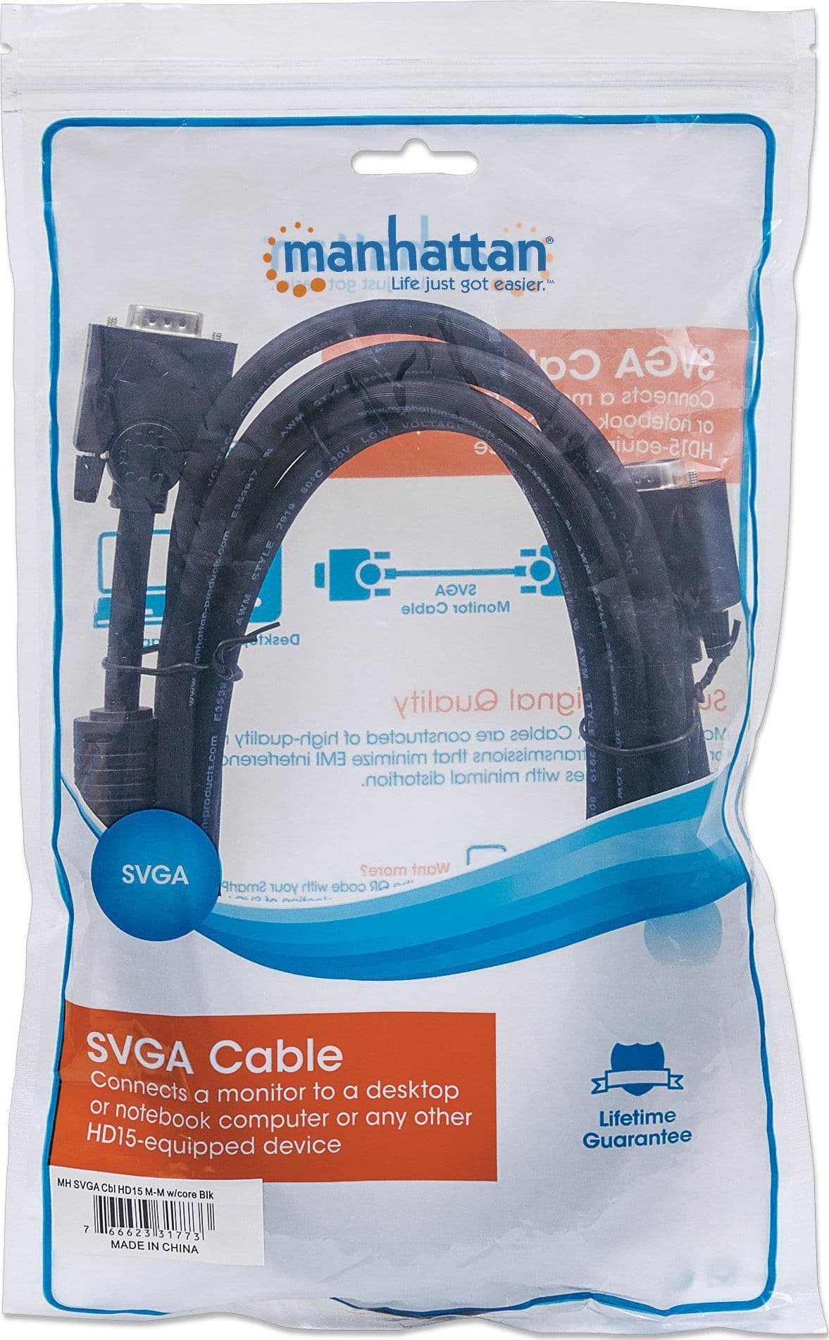 Cavo Monitor Svga M/M con ferrite da 15 m - 7