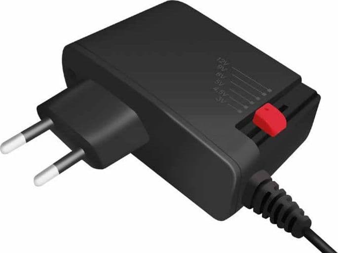 Alimentatore Universale Regolabile 3V-12V con 7 Spine DC, Nero - 3