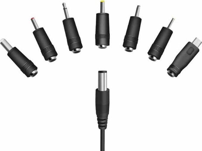 Alimentatore Universale Regolabile 3V-12V con 7 Spine DC, Nero - 4