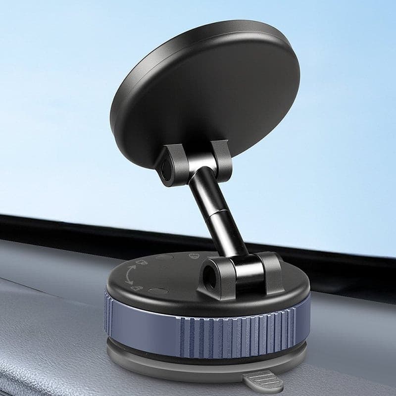 Supporto Magnetico per Smartphone con 2 Snodi a 180&deg, Chiusura a Rotazione e Ventosa, Nero/Bronzo - 5
