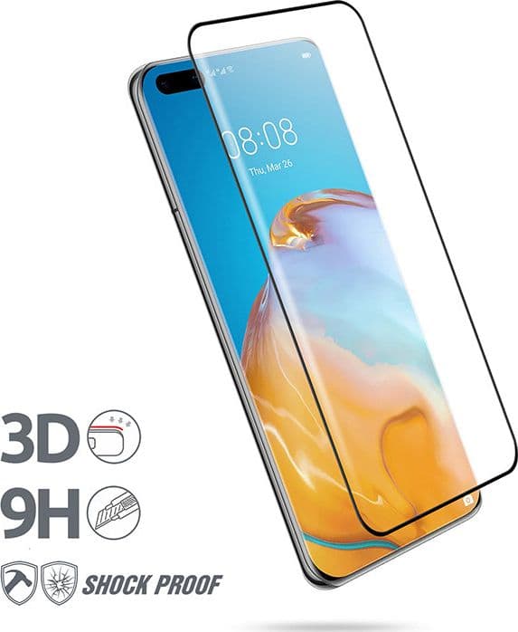 Crong 3D Armour Glass 9H Full Screen Tempered Glass Huawei P40 Pro + installation frame