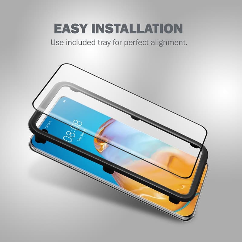Crong 3D Armour Glass 9H Full Screen Tempered Glass Huawei P40 Pro + installation frame - 2