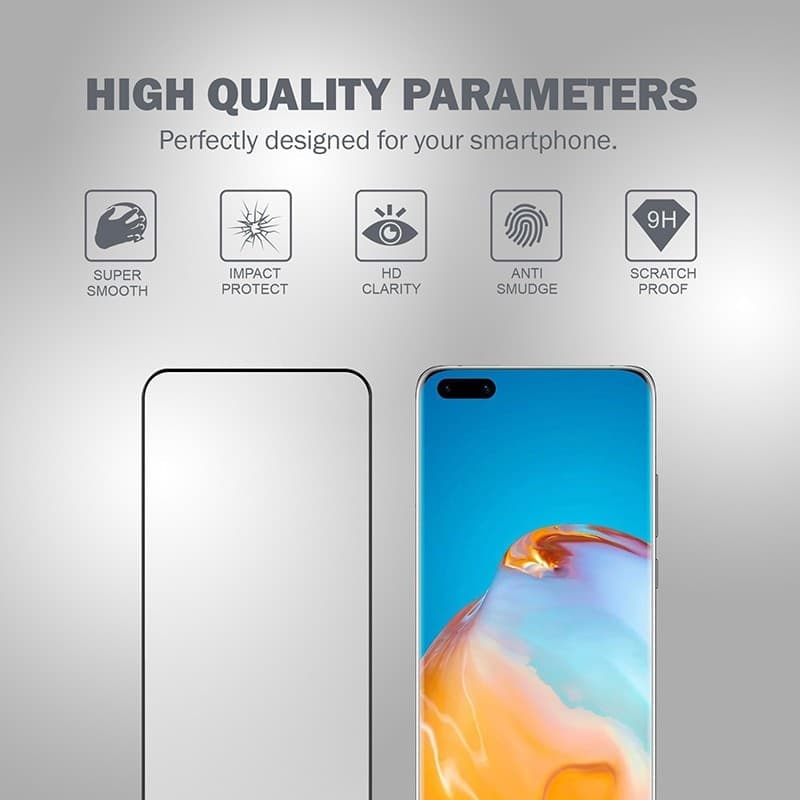 Crong 3D Armour Glass 9H Full Screen Tempered Glass Huawei P40 Pro + installation frame - 13