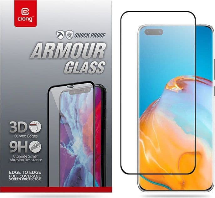 Crong 3D Armour Glass 9H Full Screen Tempered Glass Huawei P40 Pro + installation frame - 18
