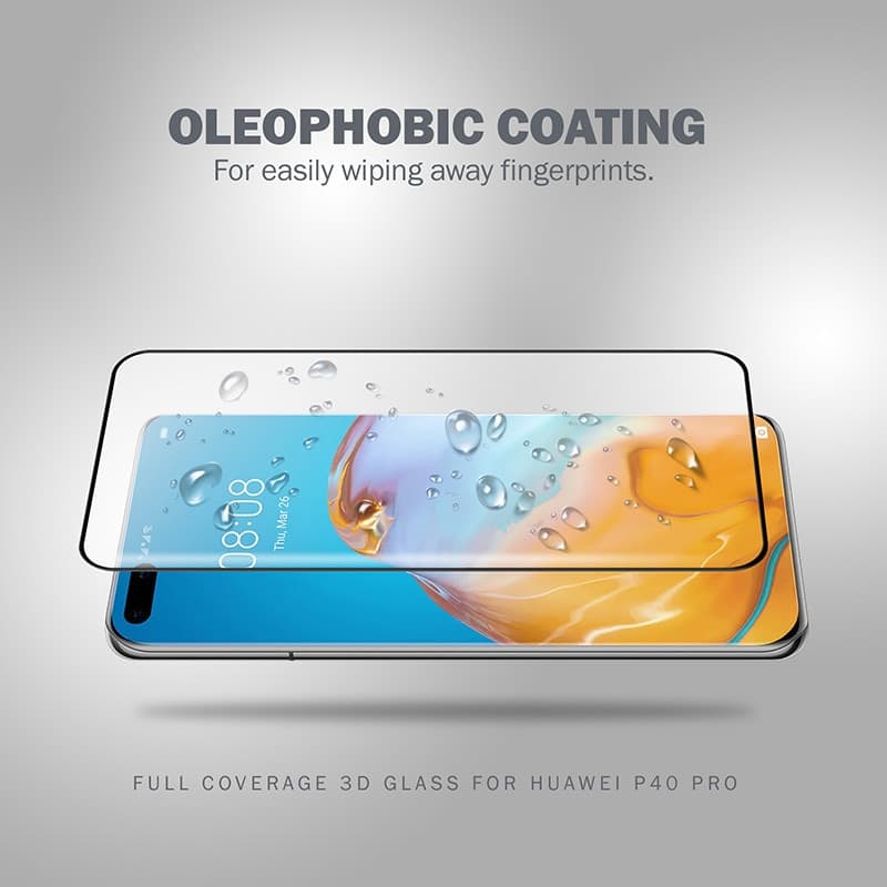 Crong 3D Armour Glass 9H Full Screen Tempered Glass Huawei P40 Pro + installation frame - 5