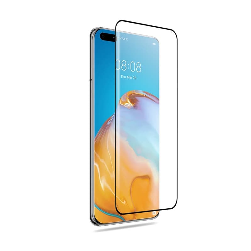 Crong 3D Armour Glass 9H Full Screen Tempered Glass Huawei P40 Pro + installation frame - 8