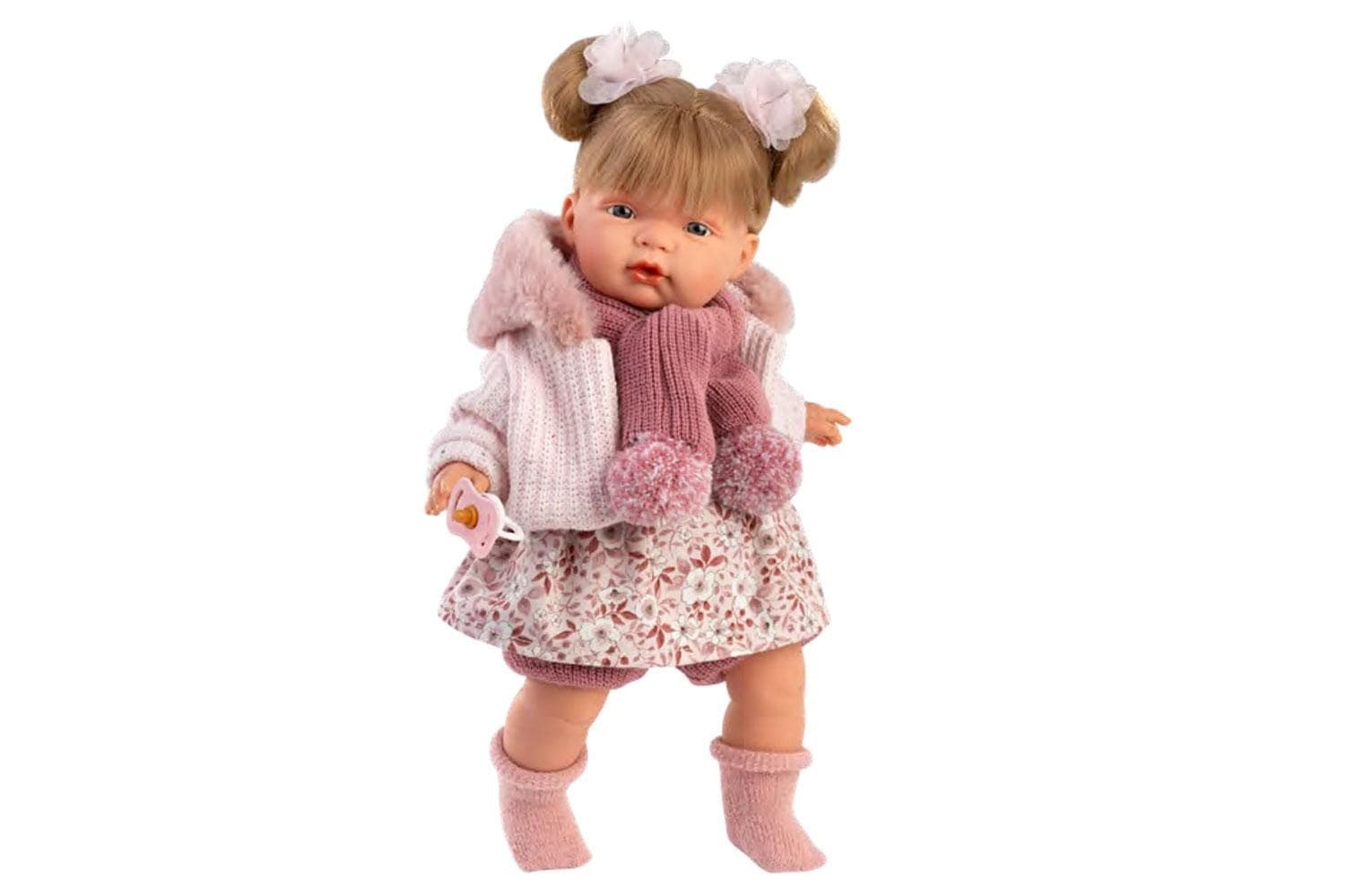 Reborn Morbido Joelle 38cm Sciarpa Fucsia