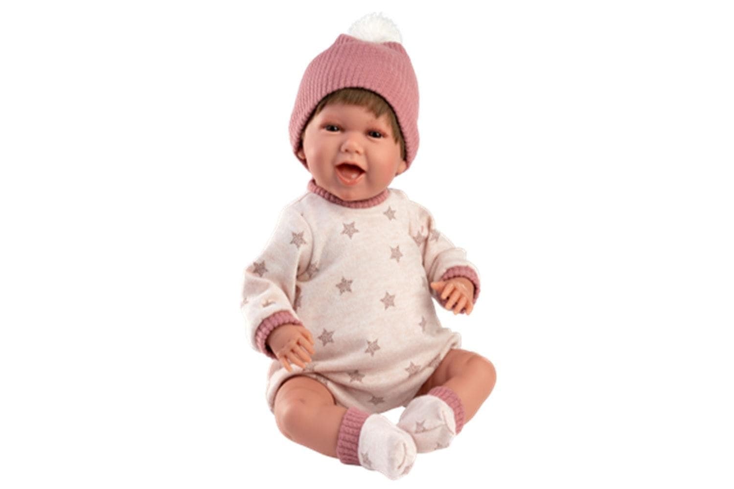 Tutina Rosa Stelline con Cappellino 42cm