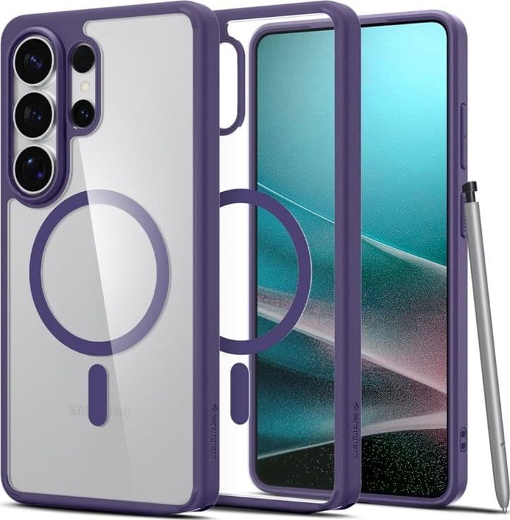 Spigen Ultra Hybrid Mag MagSafe - Custodia per Samsung Galaxy S26 Ultra (viola intenso) - 11