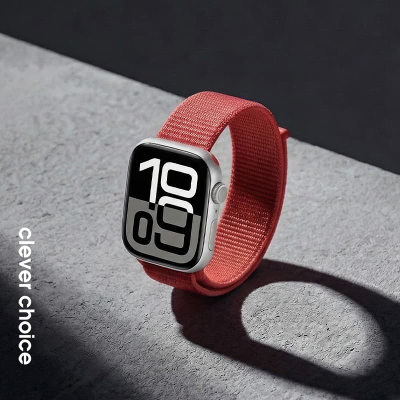 Crong Nylon - Cinturino sportivo per Apple Watch 38/40/41/42 mm (Red Fusion) - 12