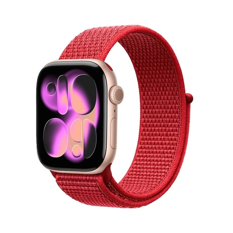Crong Nylon - Cinturino sportivo per Apple Watch 38/40/41/42 mm (Red Fusion) - 13