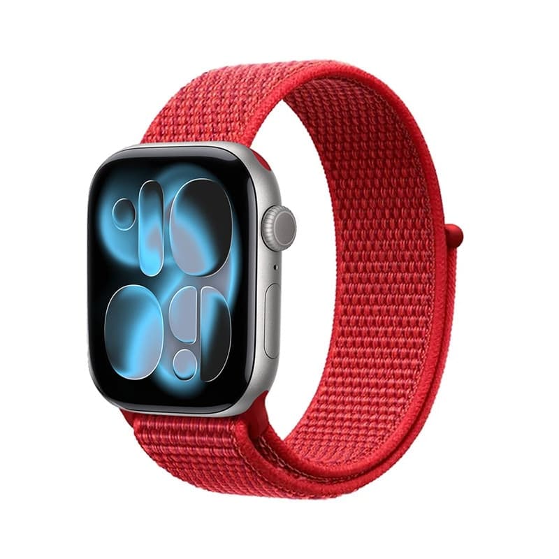 Crong Nylon - Cinturino sportivo per Apple Watch 38/40/41/42 mm (Red Fusion) - 7