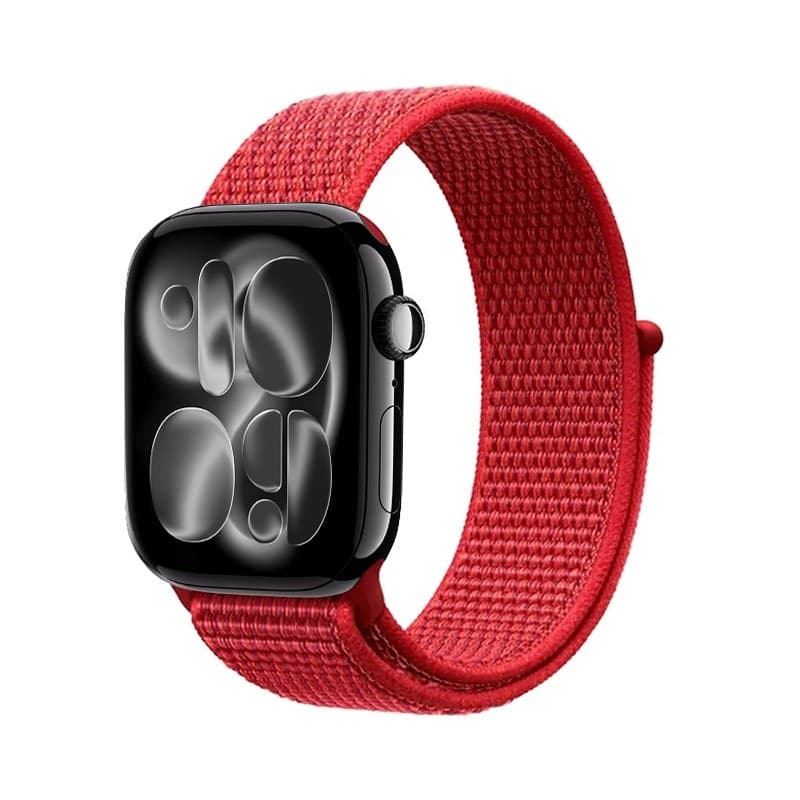 Crong Nylon - Cinturino sportivo per Apple Watch 38/40/41/42 mm (Red Fusion) - 8