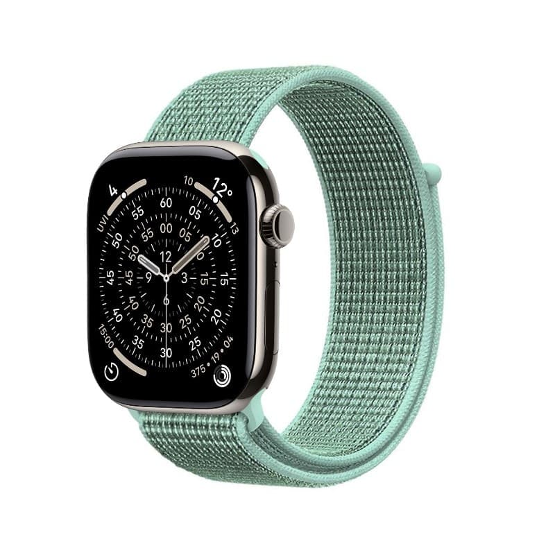Crong Nylon - Cinturino Sport per Apple Watch 38/40/41/42 mm (Verde Atlantico) - 13