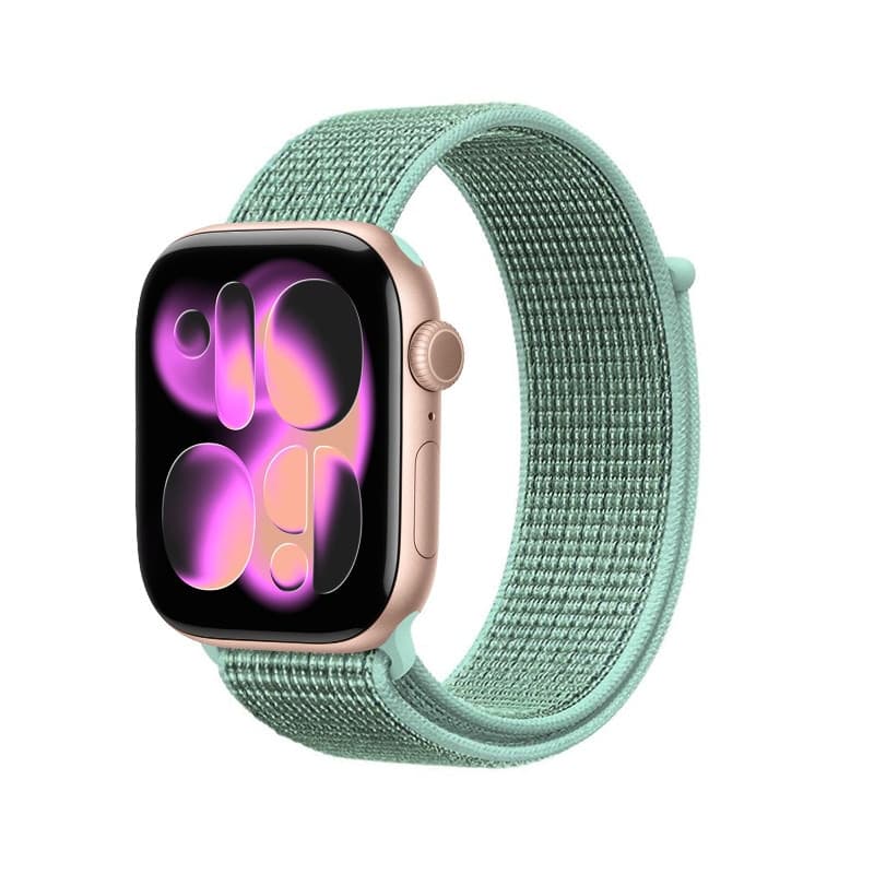 Crong Nylon - Cinturino Sport per Apple Watch 38/40/41/42 mm (Verde Atlantico) - 7
