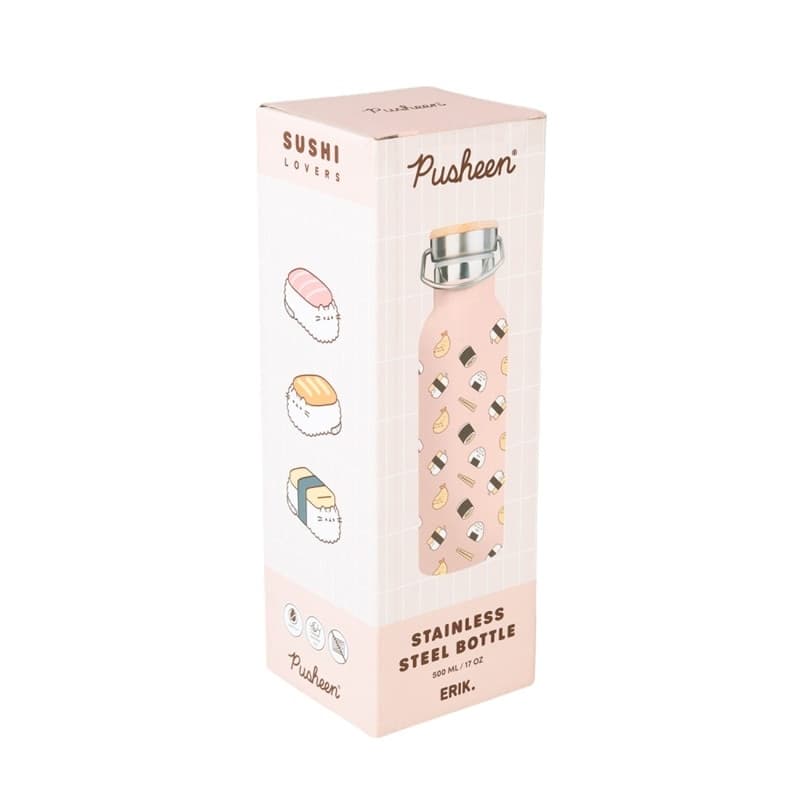 Pusheen - Borraccia termica in acciaio inox con manico della collezione Sushi Roll, 500 ml - 2