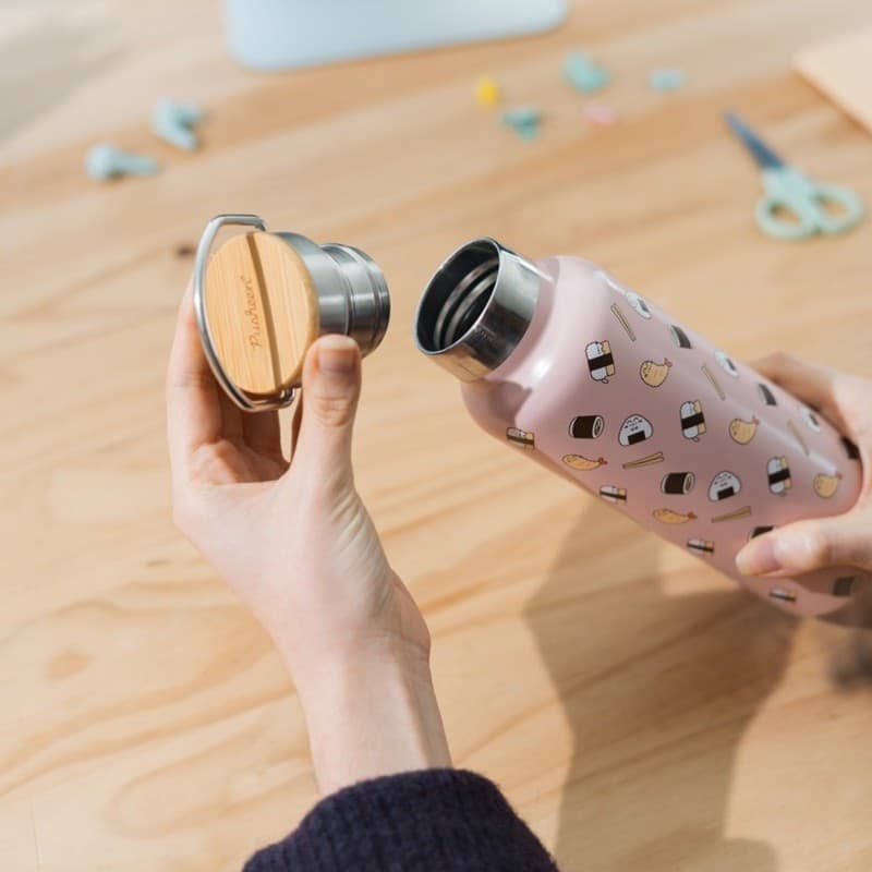 Pusheen - Borraccia termica in acciaio inox con manico della collezione Sushi Roll, 500 ml - 14