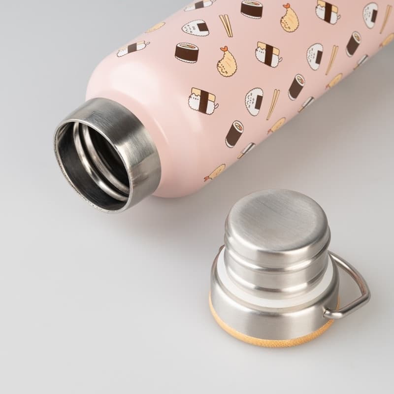 Pusheen - Borraccia termica in acciaio inox con manico della collezione Sushi Roll, 500 ml - 3