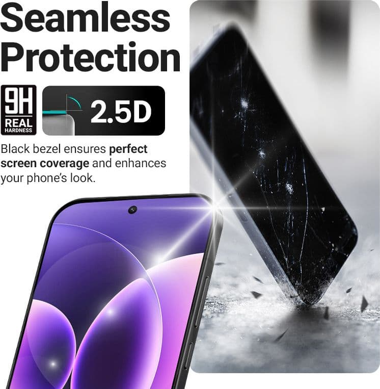 Crong 3D Armour Glass Lite - Vetro temperato con colla integrale per Google Pixel 10a - 6