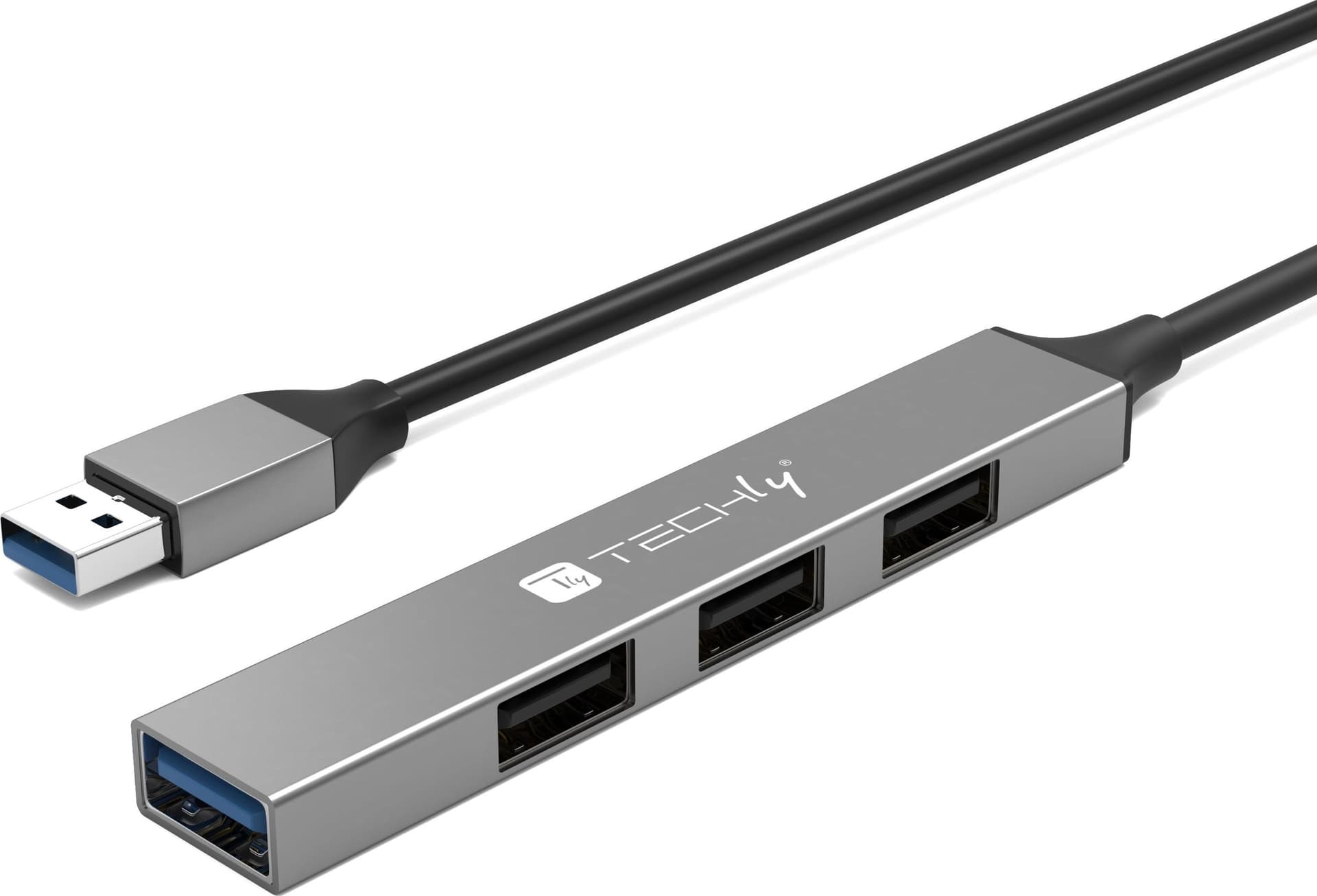 Hub USB-A 3.2 a 4 porte USB-A Slim in Metallo - 3