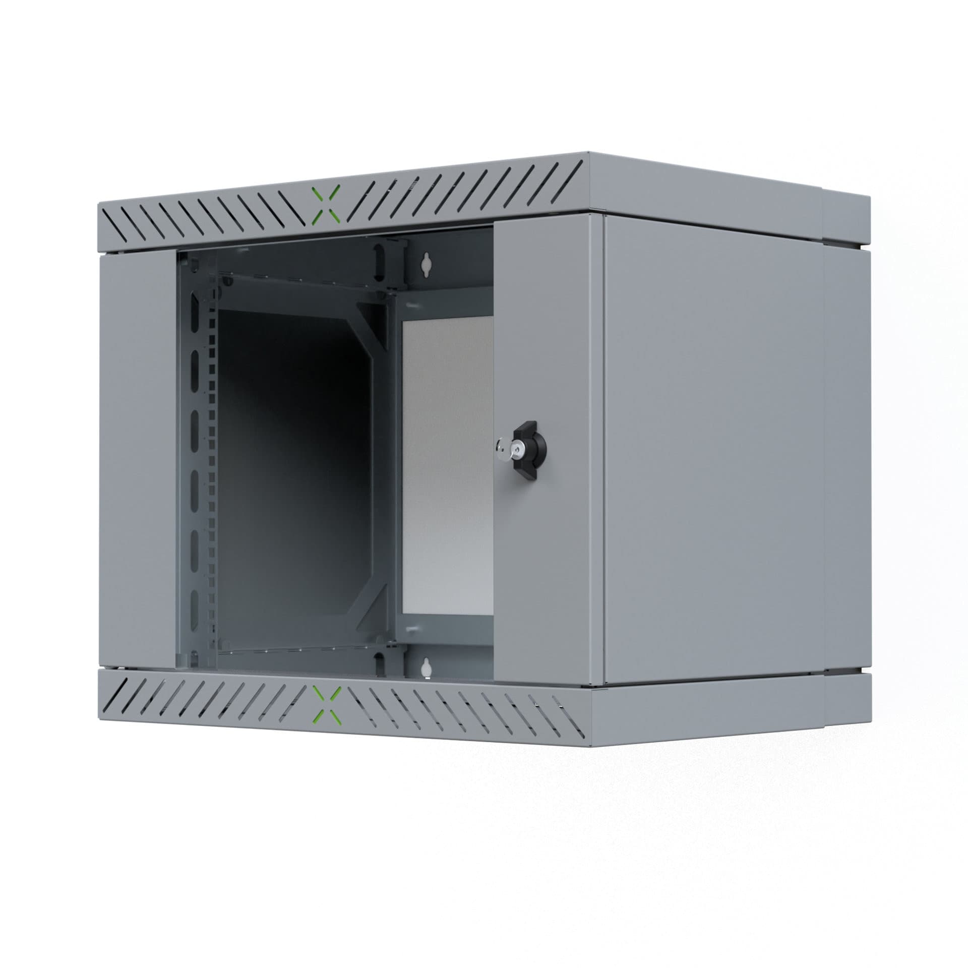 Armadio Rack 19'' a Muro 9U da Assemblare Profondit&agrave 400-600 mm Grigio - 14