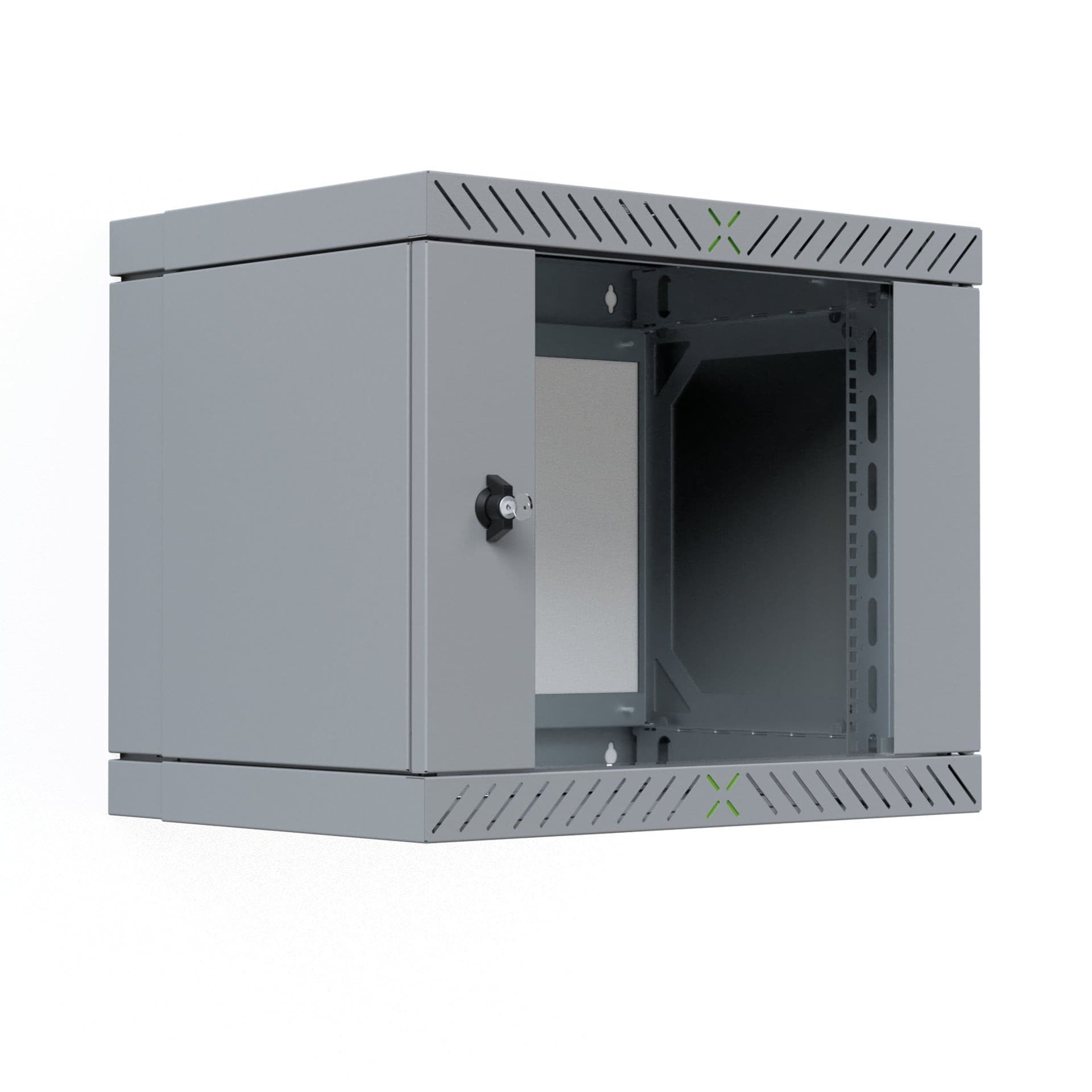 Armadio Rack 19'' a Muro 9U da Assemblare Profondit&agrave 400-600 mm Grigio - 5