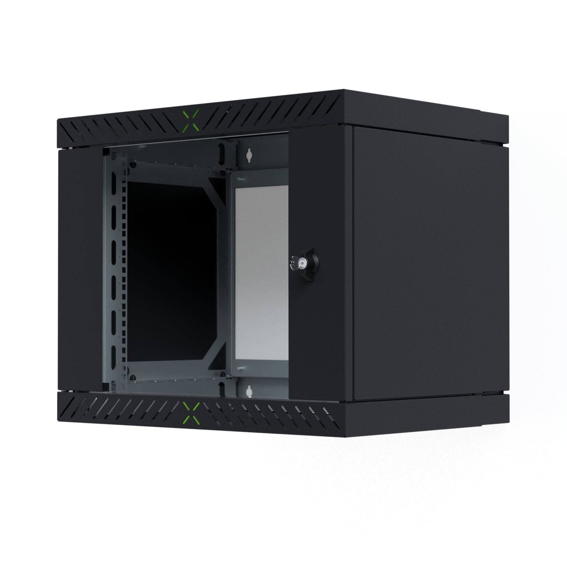 Armadio Rack 19'' a Muro 9U da Assemblare Profondit&agrave 400-600 mm Nero