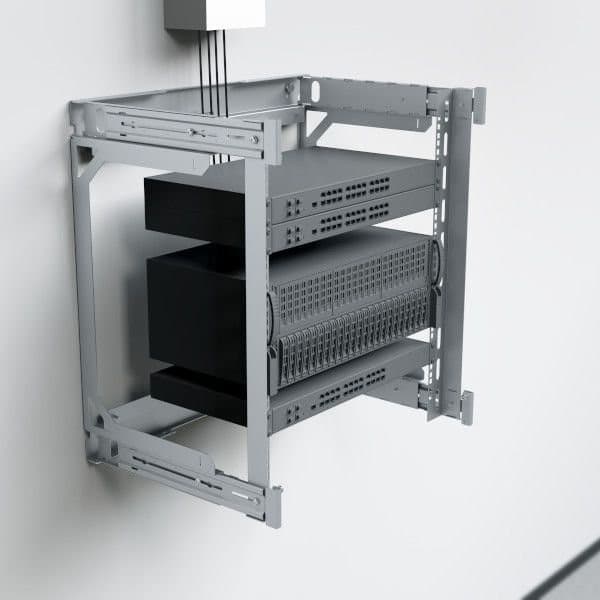 Armadio Rack 19'' a Muro 9U da Assemblare Profondit&agrave 400-600 mm Nero - 16
