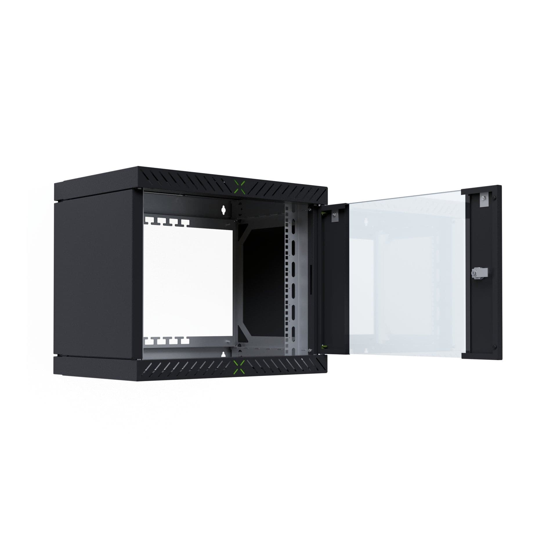 Armadio Rack 19'' a Muro 9U da Assemblare Profondit&agrave 400-600 mm Nero - 3