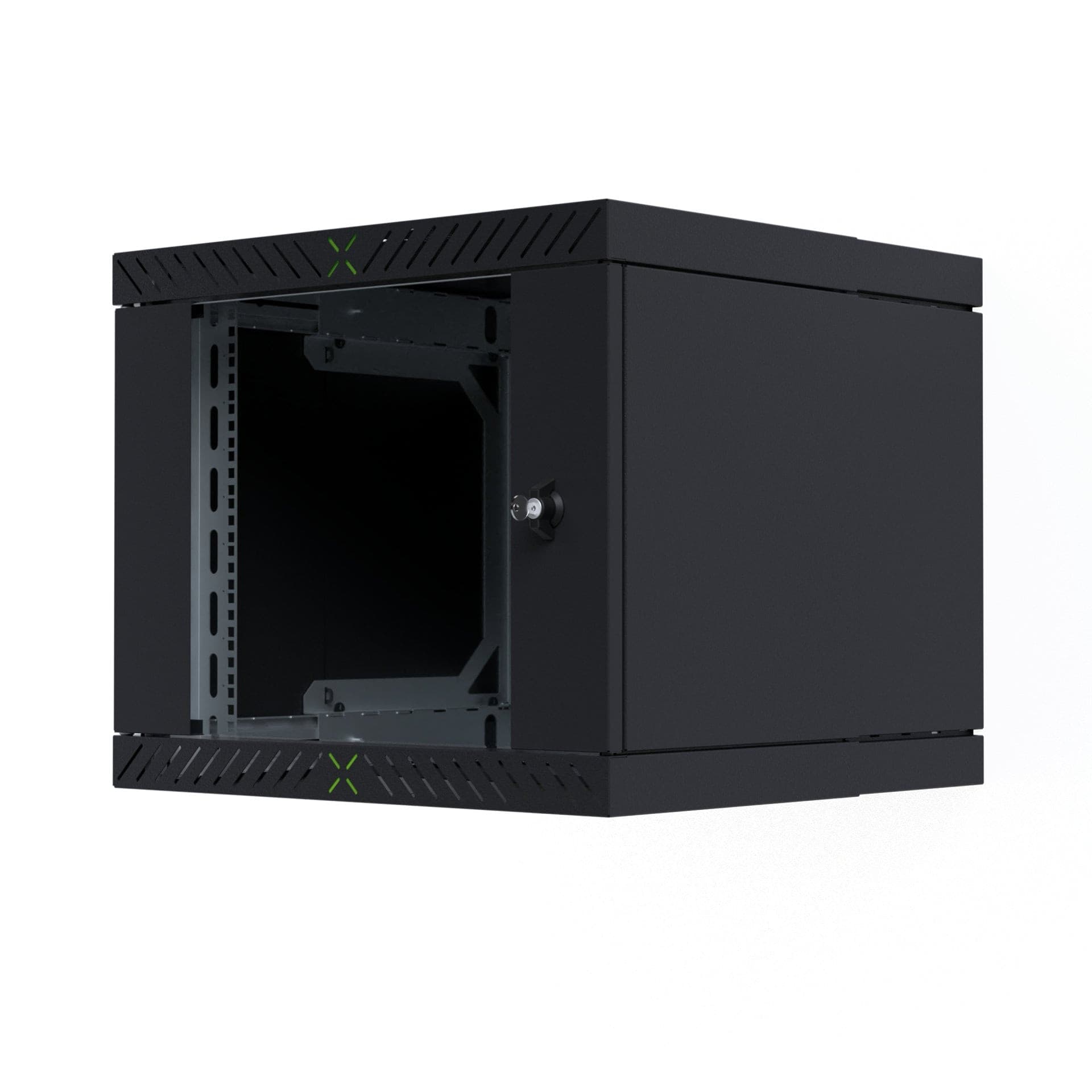 Armadio Rack 19'' a Muro 9U da Assemblare Profondit&agrave 400-600 mm Nero - 4