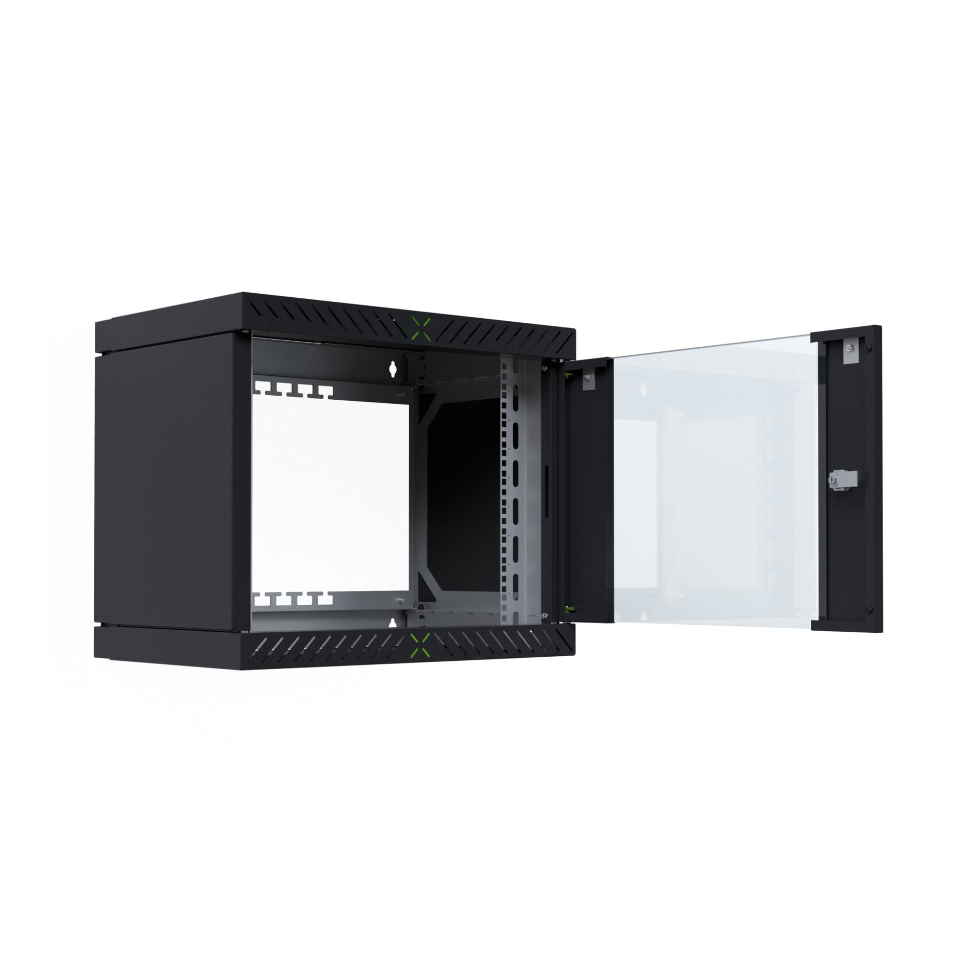 Armadio Rack 19'' a Muro 9U da Assemblare Profondit&agrave 400-600 mm Nero - 8