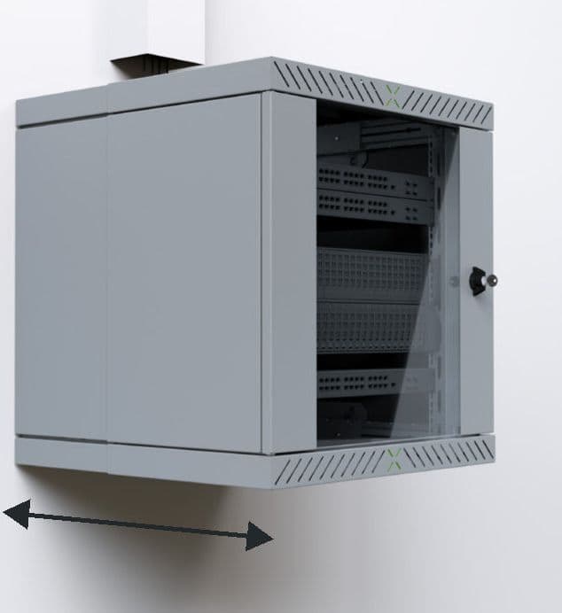 Armadio Rack 19'' a Muro 12U da Assemblare Profondit&agrave 400-600 mm Grigio - 7