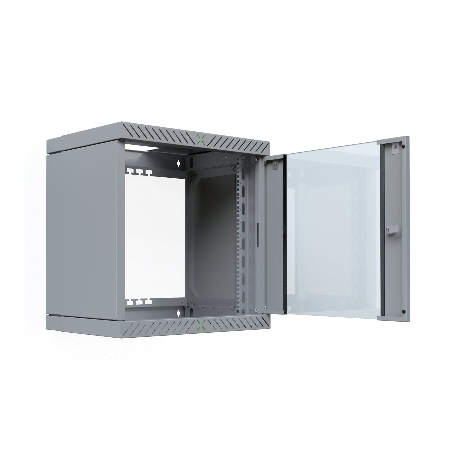 Armadio Rack 19'' a Muro 12U da Assemblare Profondit&agrave 400-600 mm Grigio - 10