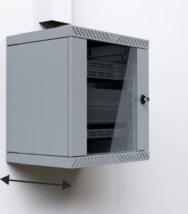 Armadio Rack 19'' a Muro 15U da Assemblare Profondit&agrave 400-600 mm Grigio - 6