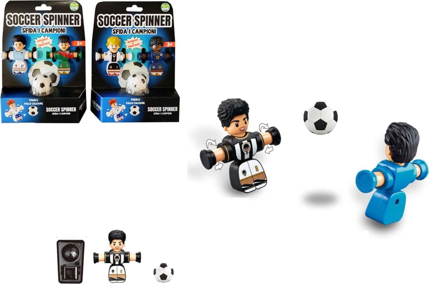 Soccer Spinner Pack 2 Calciatori e Pallone