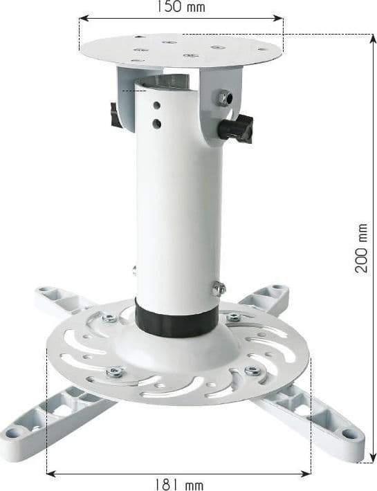 Staffa Universale a Soffitto per Proiettori Bianco - 8