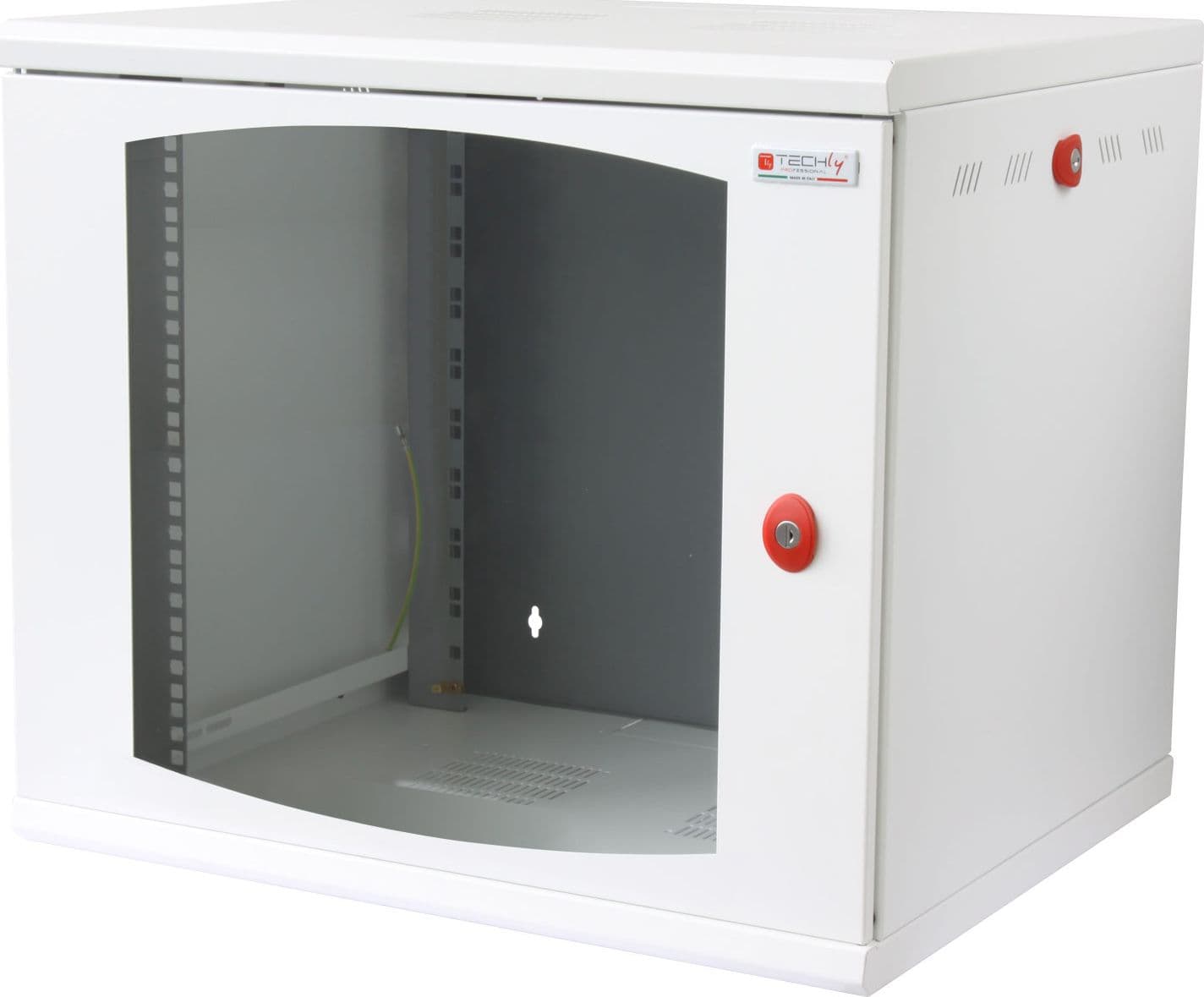 Armadio Rack 19'' a muro 16 unit&agrave sezione unica prof. 500mm Bianco - 9