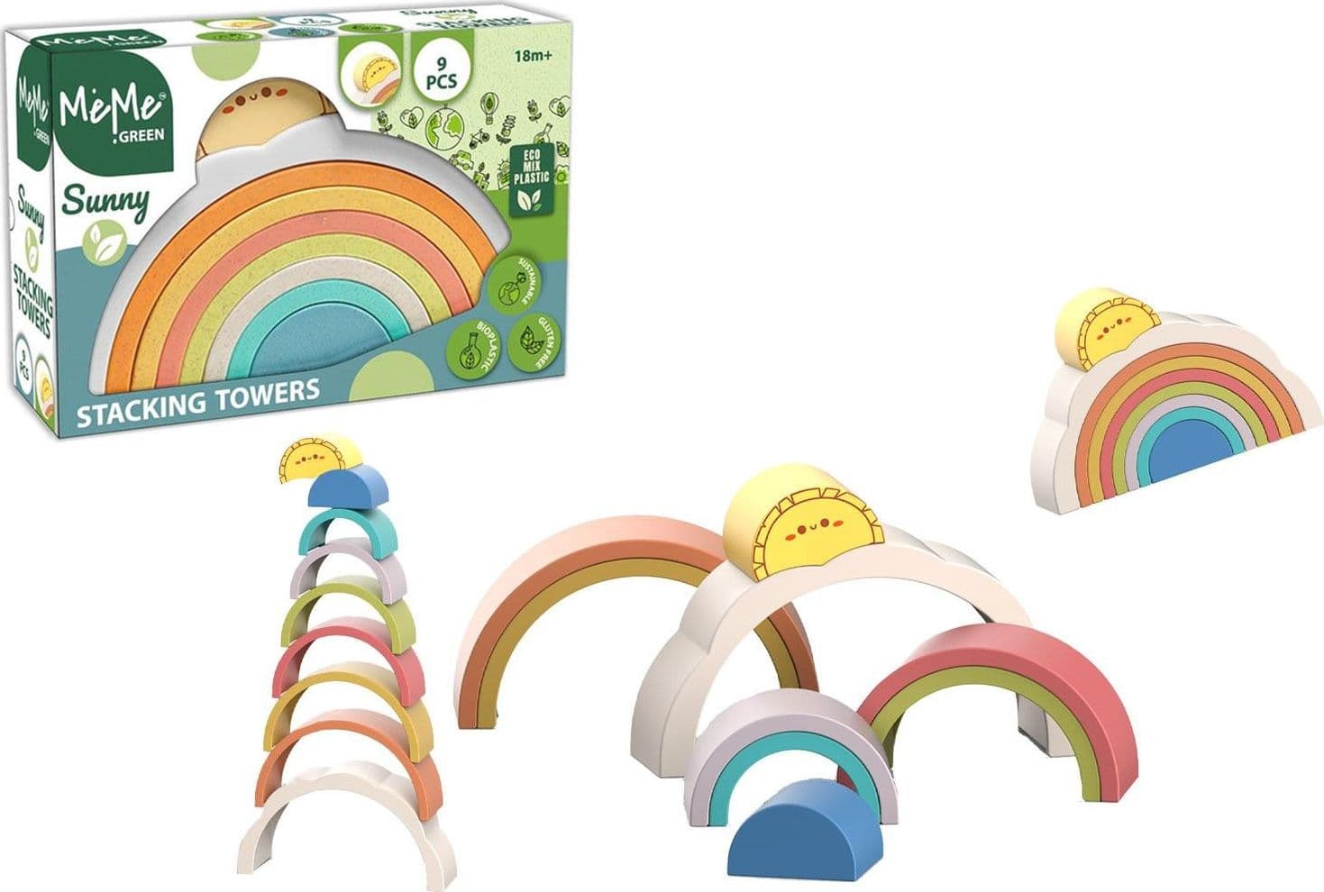 Sunny Arcobaleno Componibile 9pz MeMe Green - 2